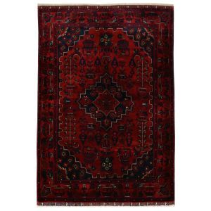 Handmade Afghan Traditional Biljik Rug | 143 x 100 cm | 4'6