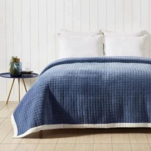 Private collection Limited Edition Box Denim Blue Coverlet