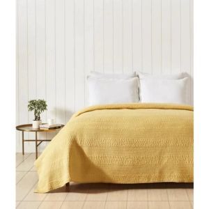 Private collection Limited Edition Mini Channel Ochre Coverlet