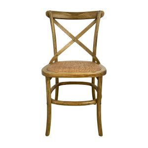 Hamptons Cafe Chair - Caramel Oak / Rattan Seat